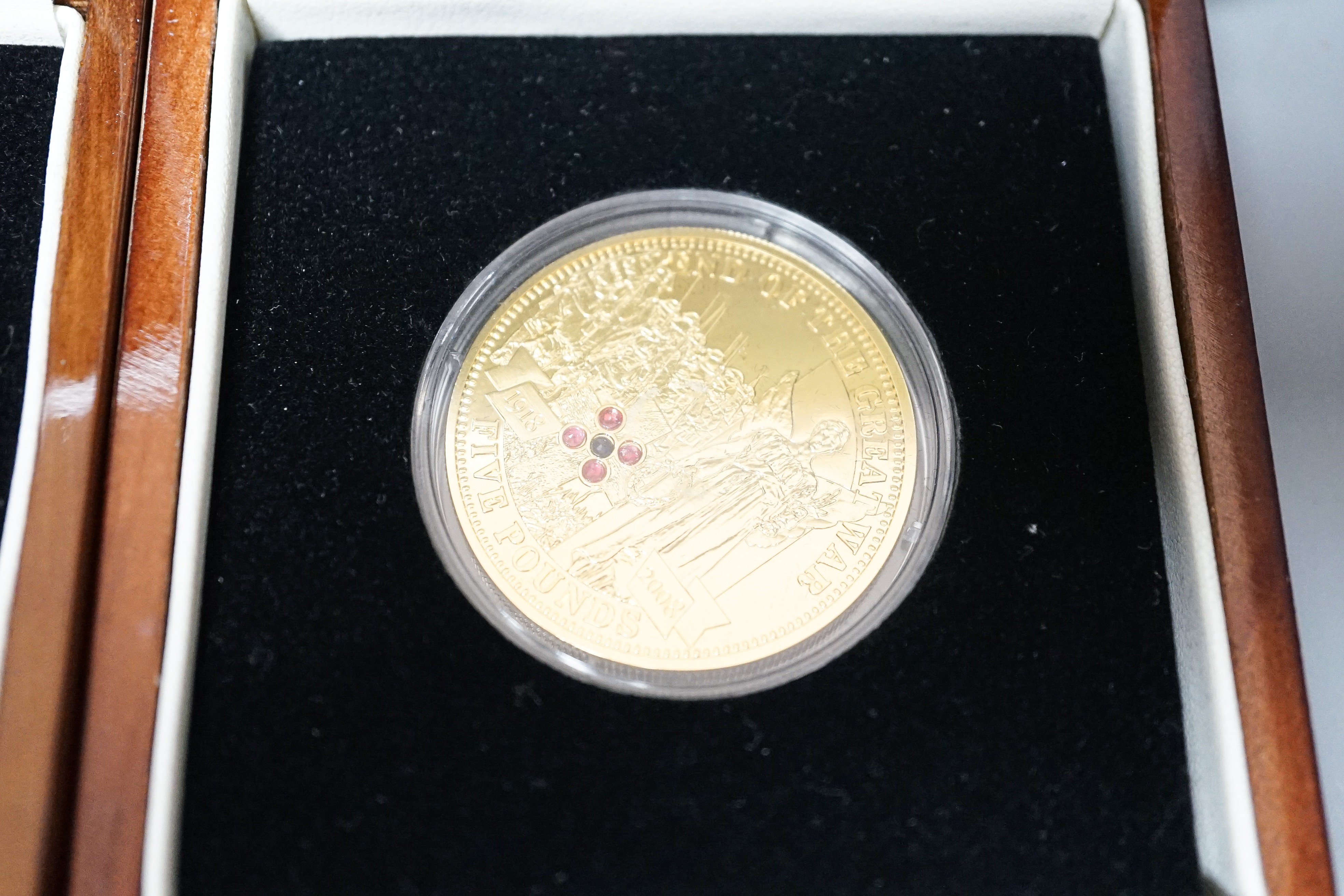 Four London mint silver coins - £5 2008, 2009, 2010 piedfort crown, William & Catherine silver coin 2011, together with two Victorian silver sixpences, cased with certificates (5)